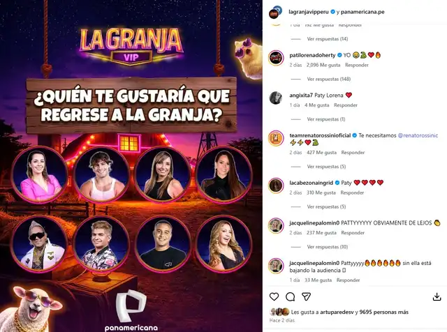 El proceso de repechaje comenzará el martes 28 de abril. En redes, los seguidores reclaman el regreso de Pati Lorena, entre otros. Foto: Instagram