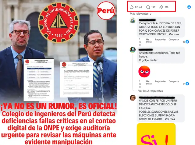 Publicación con mayor interacción en redes. Foto: Facebook  