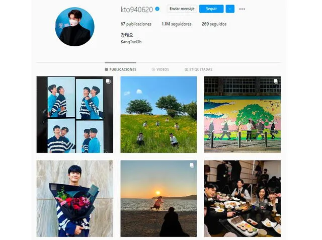 Kang Tae Oh. Captura/Instagram