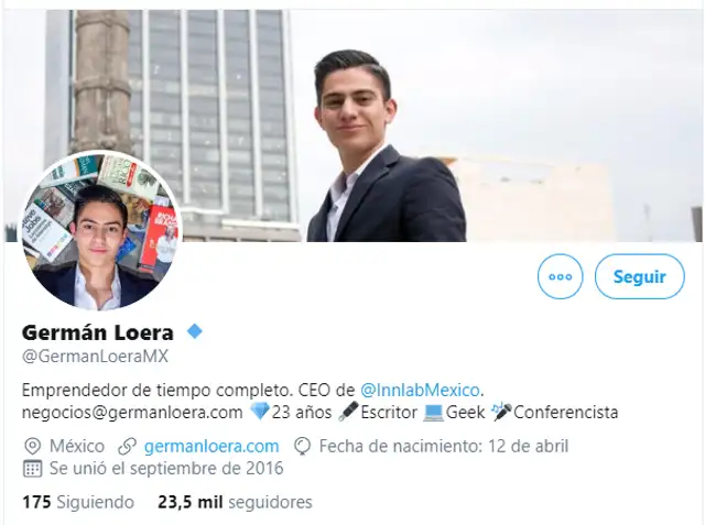 Germán Loera en Twitter