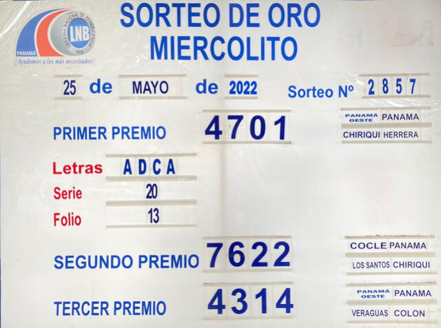 Resultados del 'Sorteo de Oro Miercolito' de hoy, 25 de mayo de 2022. Foto: captura Twitter