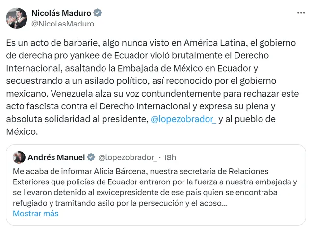 Maduro califica esta excarcelación como 