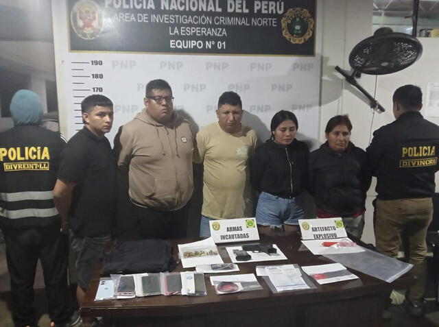Captura de los presuntos implicados en el asesinato de la enfermera Nayeli Dávalos. Foto: PNP Captura de los presuntos implicados en el asesinato de la enfermera Nayeli Dávalos. Foto: PNP