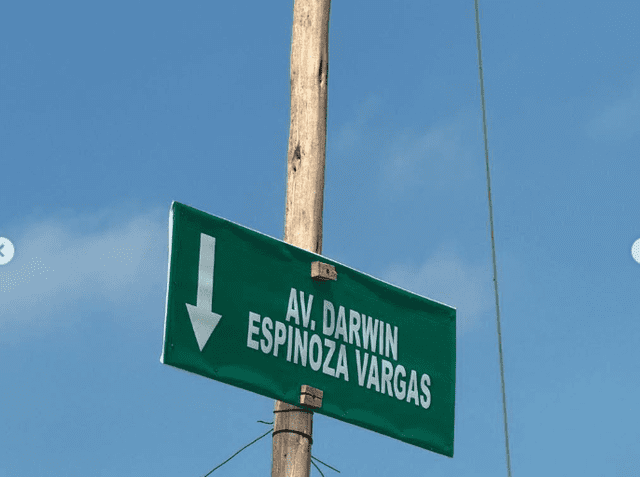 Avenida Darwin Espinoza en el Asentamiento Humano “Señor Cautivo de Ayabaca". Foto: Darwin Espinoza/Instagram   