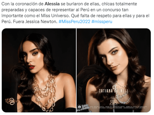 Usuarios critican coronación de Alessia Rovegno. Foto: Twitter