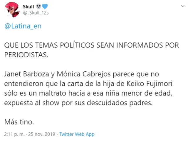 Conductores de "Válgame" son criticados en Twitter por informar sobre liberación de Keiko Fujimori