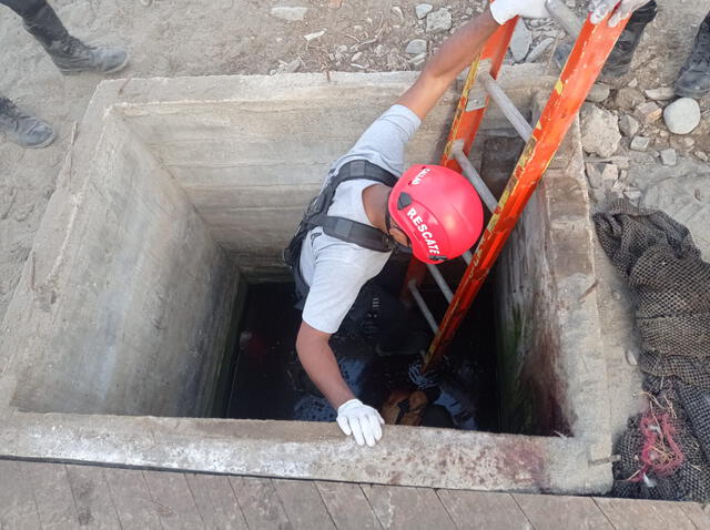 Hallan cuerpo de víctima en un pozo.