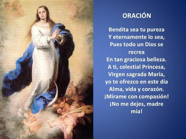 Oraciones para la Inmaculada concepción. Foto: Pinterest   