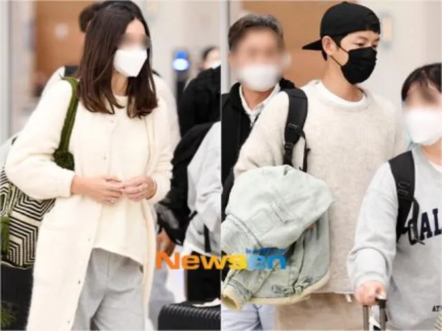 Song Joong Ki en el aeropuerto de Corea en diciembre. Foto: Newsen