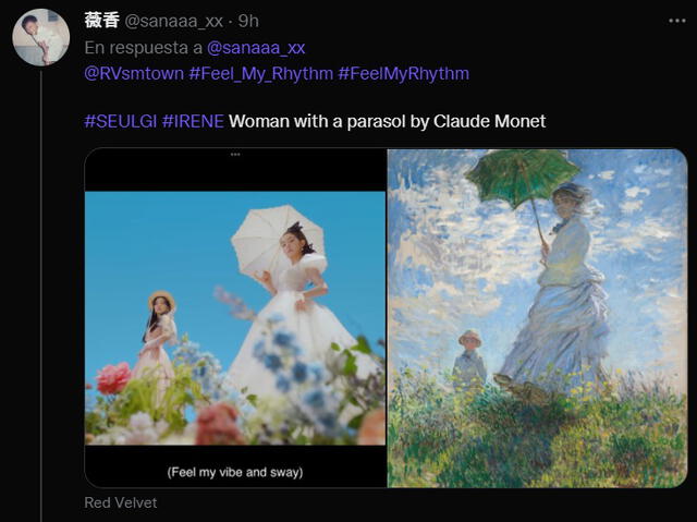 Referencias de pinturas en "Feel my rhythm" de Red Velvet. Foto: captura Twitter