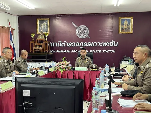 La Policía tailandesa ofreció una conferencia para informar sobre la investigación del asesinato de Edwin Arrieta. Foto: EFE   