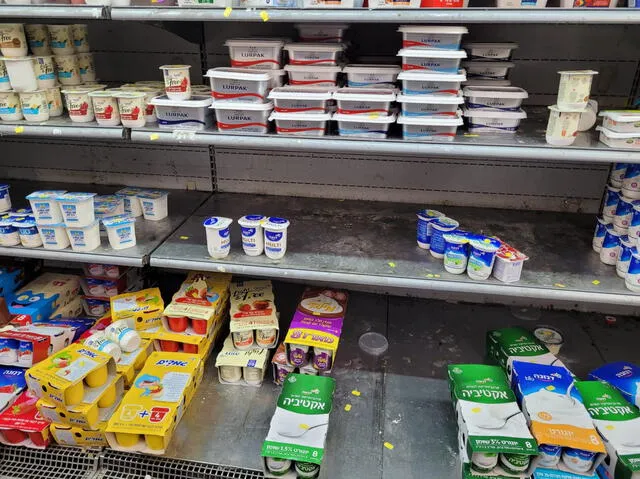 Existe desabastecimiento de productos lácteos en Jerusalén, Israel. Foto: Ana Lucía Gutiérrez.   