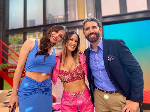Maju Mantilla, Karina Borrero y Fernando Díaz en 'Arriba mi gente'. Foto: Instagram/Karina Borrero   