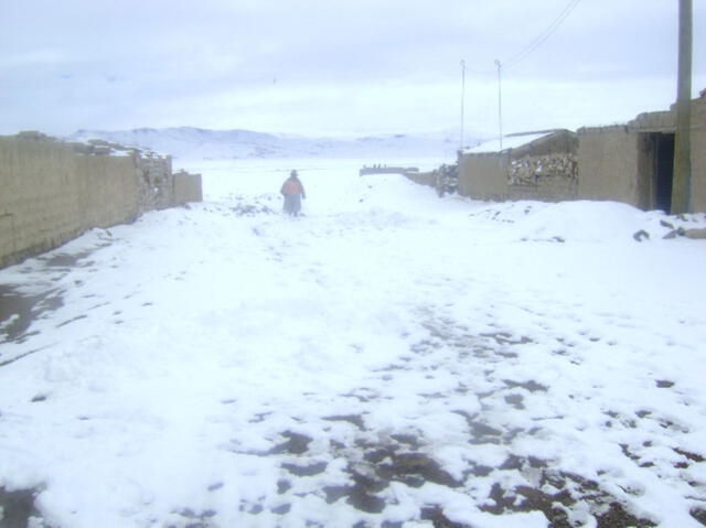 Nieve en sierra del Perú