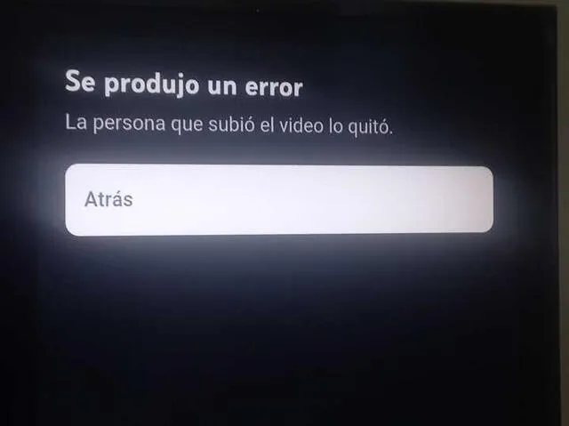 Mensaje de error en el video de 'Enfocados'. Foto: difusión. 