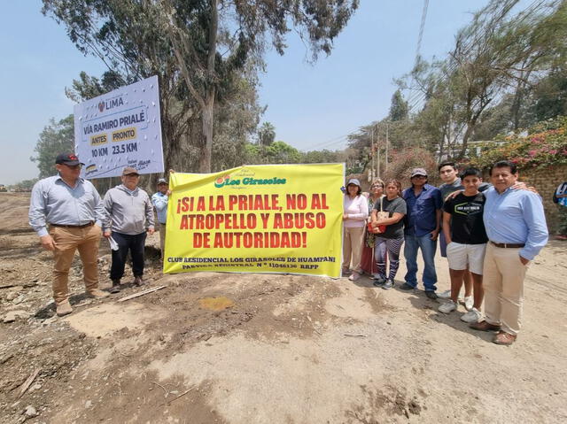  Los moradores del Club Residencial Los Girasoles De Huampaní denuncian a la MML por inicio de obras sin diálogo. Foto: Fiorella Alvarado /LR    