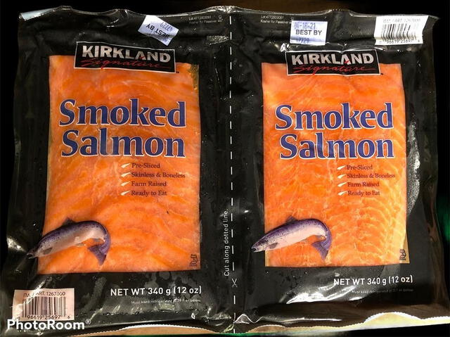 El producto de Smoked Salmon de la cadena Kirkland fue señalada como perjudicial por contener bacterias. Foto: Costco<em>.</em>    