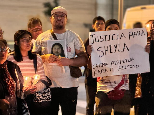  Vecinos de Comas y familiares piden justicia para Sheyla. Foto: Marcia Chahua/LR    