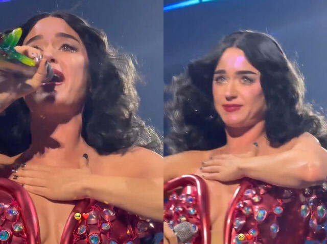 La cantante lloró durante su última canción en el concierto de Australia. La cantante lloró durante su última canción en el concierto de Australia.