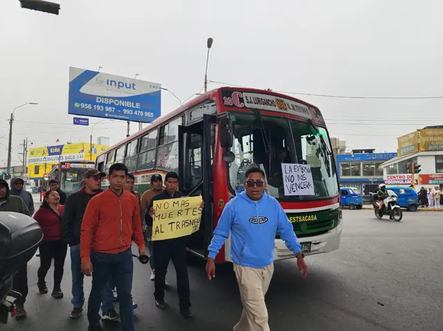 Transportistas de Santa Catalina se unieron a las marchas. Foto: Transportistas de Santa Catalina se unieron a las marchas. Foto: