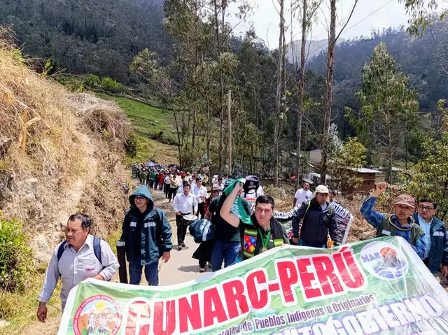 Movilizaciones de CUNARC contra el crimen organizado. Foto: Central Única Nacional de Rondas Campesinas (CUNARC)    