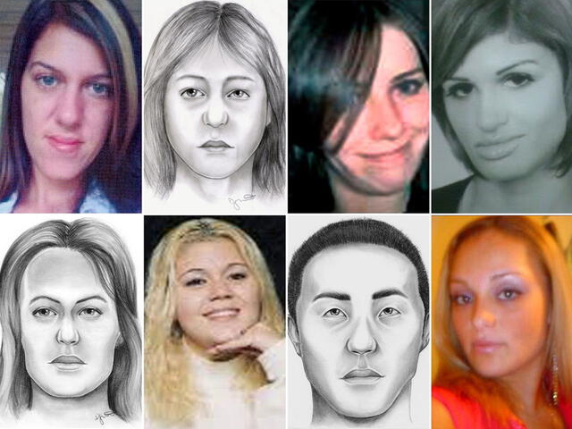 Las víctimas del asesino serial de Gilgo Beach. Créditos: Departamento de Policía del Condado de Suffolk=