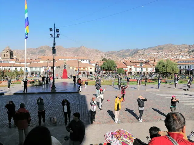 Ensayo del Inti Raymi en la Plaza Mayor del Cusco. Foto: Difusión.