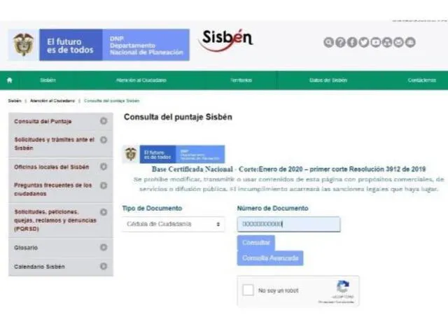 Sisbén Colombia: ¿cómo consultar mi puntaje y grupo por nombres y apellidos?