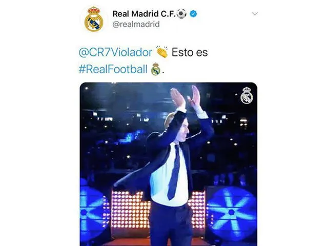 El polémico tuit del Real Madrid contra Cristiano Ronaldo.