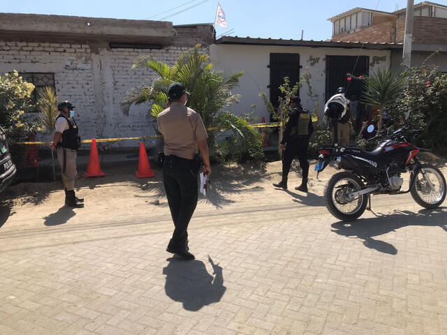 Escena del crimen del reciente caso de sicariato en Piura. Foto: PNP