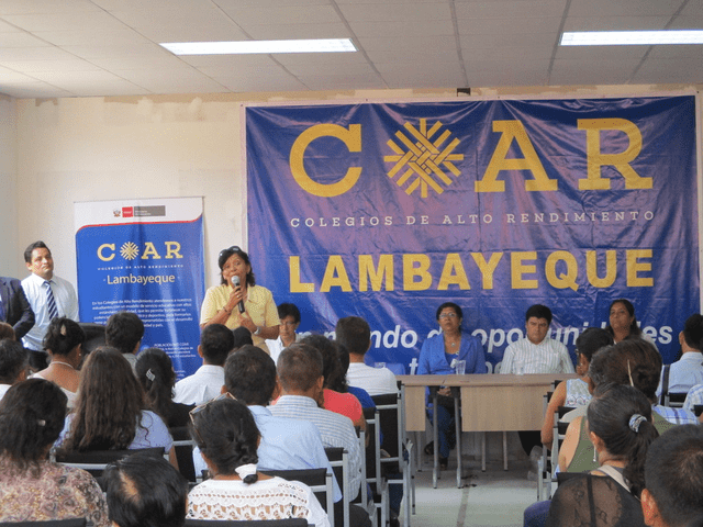 Bienvenida a escolares del COAR. Fuente: Gobierno Regional de Lambayeque