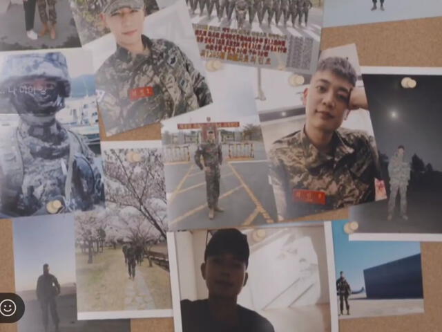 Fotografías del servicio militar de Minho (SHINee). Foto: captura VLive Fotografías del servicio militar de Minho (SHINee). Foto: captura VLive