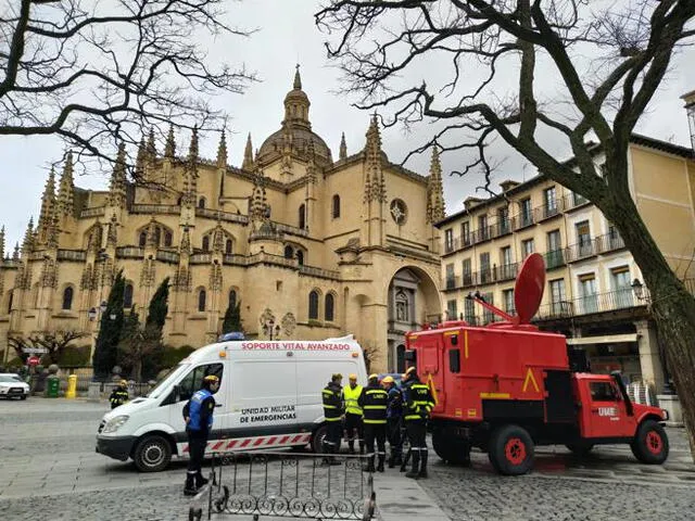 Ejército de España viene brindando el apoyo de la seguridad en las calles junto con las fuerzas policiales del Estado. Foto: Europa Press.