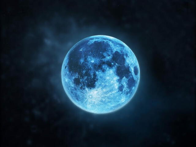 Una luna azul es la segunda luna llena que ocurre en un mes. Las fases de la luna toman cerca de 29 días para arrancar desde la luna nueva y volver a empezar. (Foto: Muy Interesante)