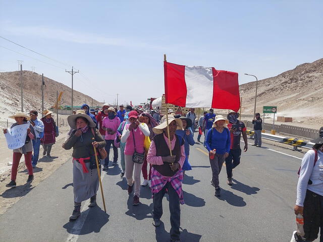 marcHas. En Arequipa las protestas se han concentrado en el Cono Norte de la ciudad y en el Km 48 de la Panamericana Sur.