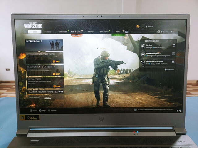 Call of Duty Warzone en la Predator Triton 300 SE