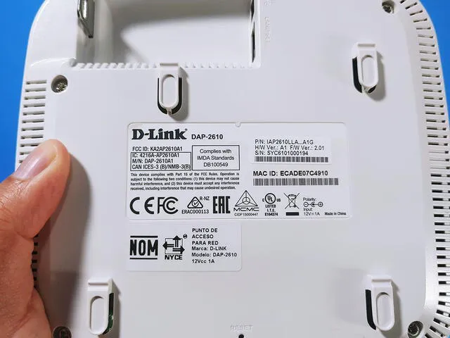 Parte trasera del D-Link DAP-2610