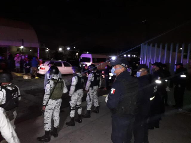Guardia Nacional se mantuvo toda la noche en alerta. Foto: Twitter