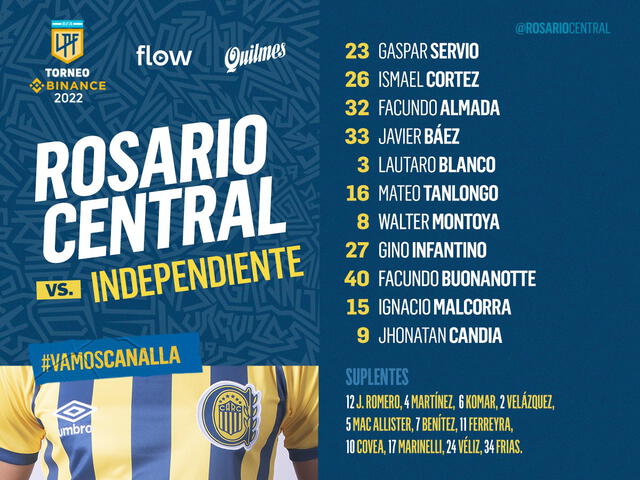 Independiente vs Rosario Central EN VIVO Liga Profesional 2022