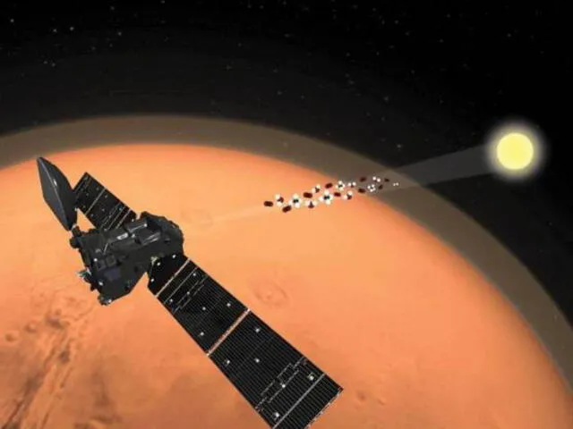 MAVEN captando vapor de agua en la atmósfera de Marte | Foto: EFE