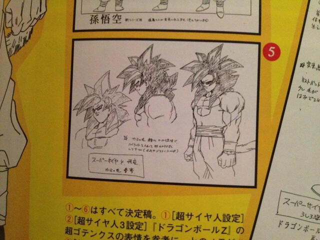 Boceto de Gokú como Super Saiyajin 4. Foto: Hobbyconsolas