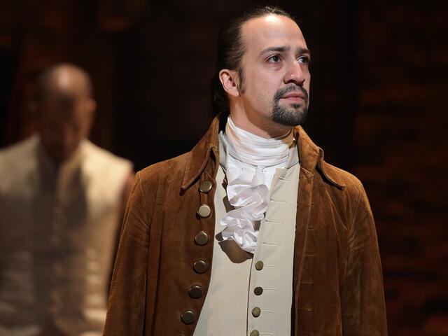 Lin-Manuel Miranda interpreta a Alexander Hamilton en Hamilton. Foto: Disney Plus