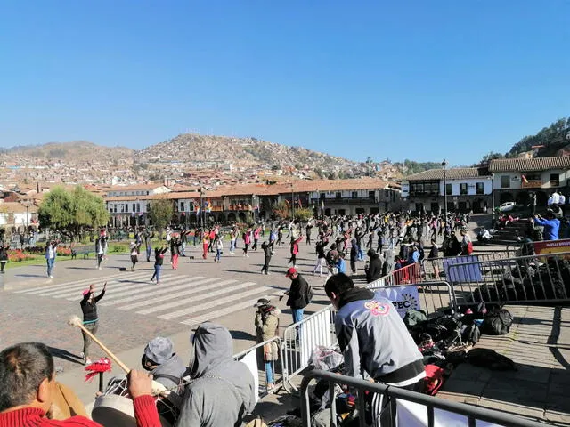 Ensayos del Inti Raymi en la Plaza Mayor del Cusco. Foto: Difusión.