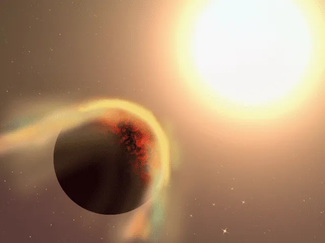 Kepler-70b es el exoplaneta más caliente jamás descubierto, con temperaturas estimadas en alrededor de 6.800 grados Celsius. Foto: Wikipedia