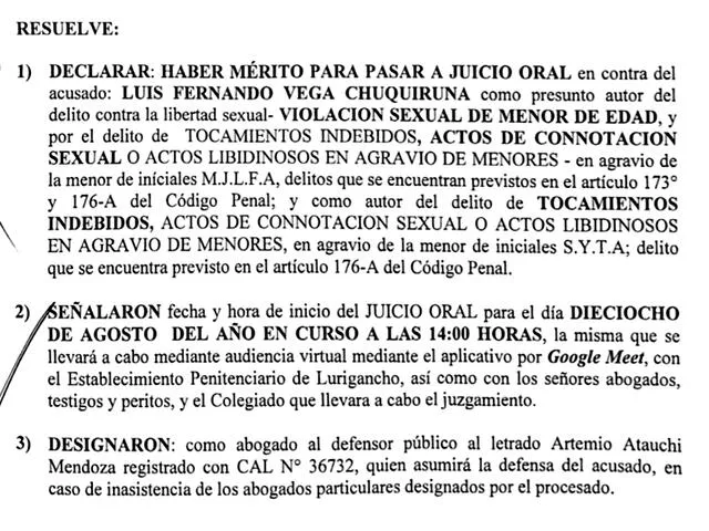 luis fernando vega caso violacion