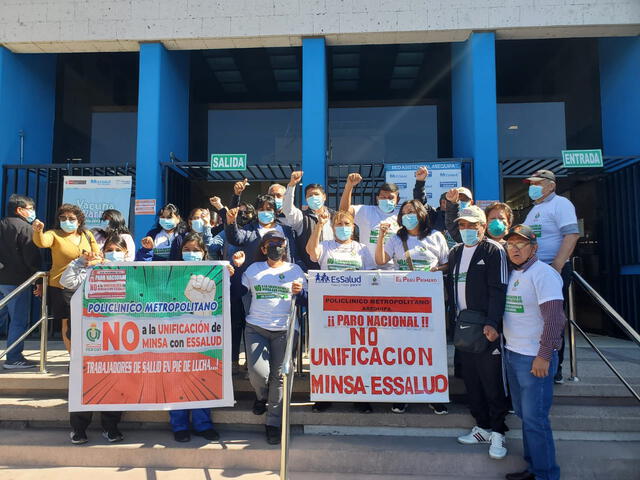 Arequipa. trabajadores están en contra de la unificación del Minsa con EsSalud