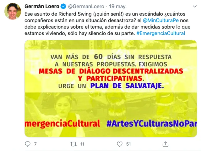 Germán Loero en Twitter