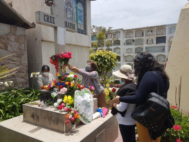 Familiares volvieron al cementerio después de más de un año. Foto: Jaime Mendoza Ruiz / La República