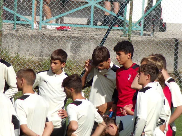 Paolo integra la sub-15 del AC Milan. Foto: cortesía Paolo Doneda/AC MIlan