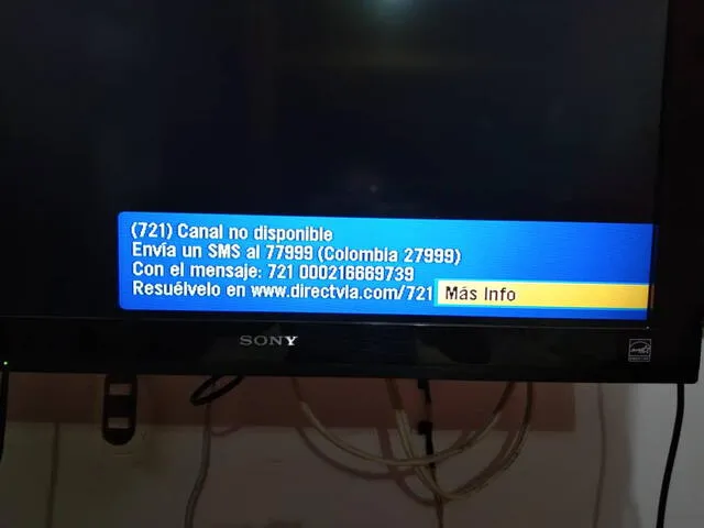 Así quedaron las pantallas de millones de venezolanos cuando Directv salió del aire. Foto: Difusión.